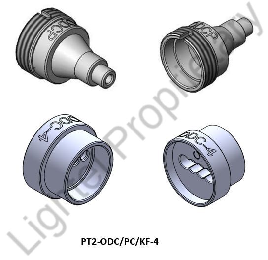 PT2-ODC/PC/KF-4 ; Guide and universal female tip for ODC female connectors (4 channel)