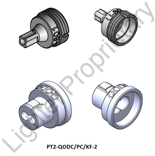PT2-QODC/PC/KF-2 ; Guide and universal female tip for QODC female connectors (2 channel)