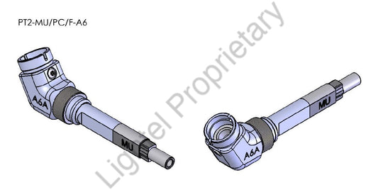 PT2-MU/PC/F-A6 ; 60 degrees angled tip for MU PC type female connectors